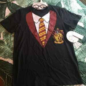NW HARRY POTTER KIDS T-SHIRT AND GLASSES SET SZ XL
